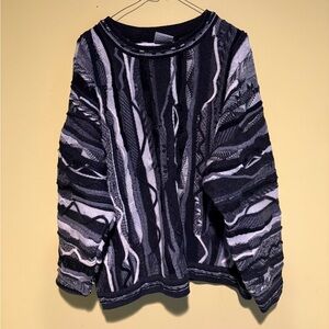 Austin Clothing Co. Textured Crewneck Sweater in Black and White